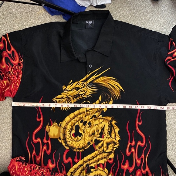 KNU Gear Dragon Button Up Shirt Mens Size XL - Picture 5 of 5